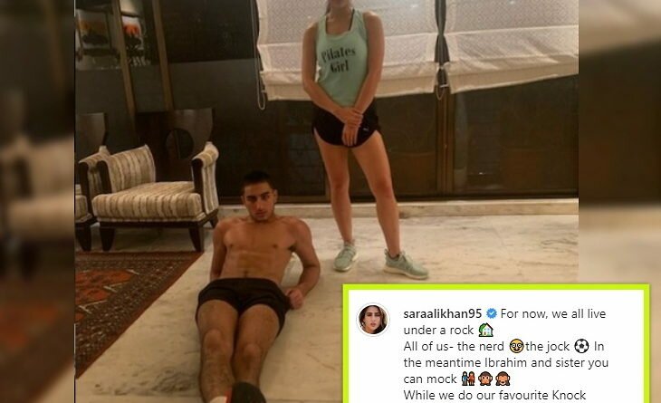 Sara Ali Khan shares post work photo with brother Ibrahim, new workout partner seen